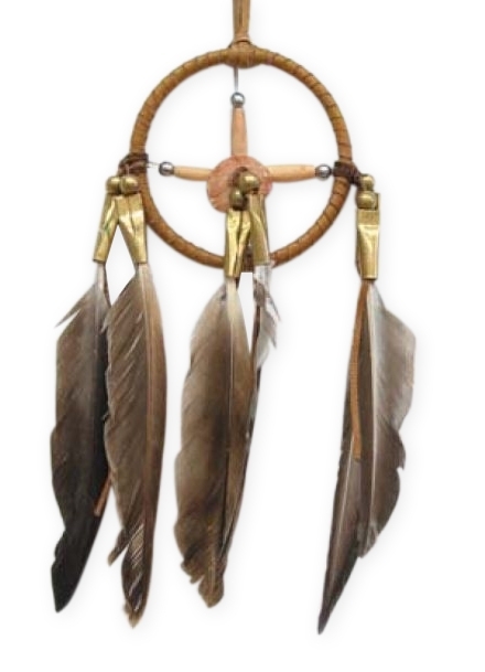 Medizinrad, Leder, Gnsefedern, Shaman Symbol, Navajo Art