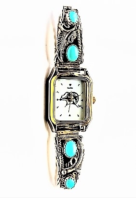 Damenuhr, Uhrtipps Silber, Trkis*, Light Beauty, Navajo Art