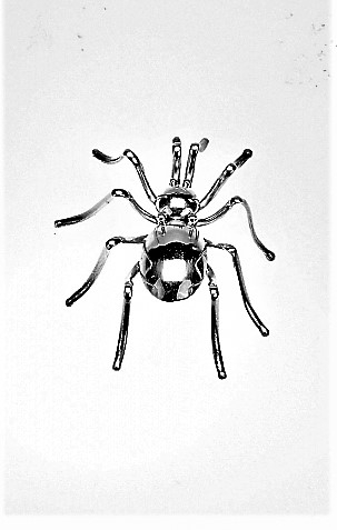 Brosche, Silber, Mighty Spider Navajo Art