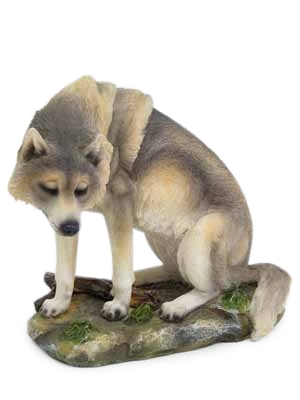 Figur Wolf sitzend