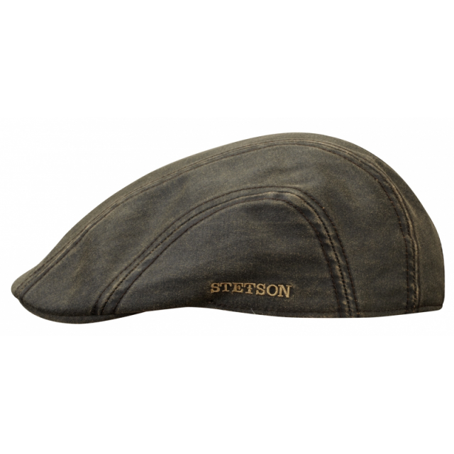 Stetson Madison Flat Cap, Cotton Polyester, Vintage Brown