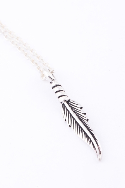Kette & Anhänger, Silber, Small Feather, 2,1 cm, Southwest Art