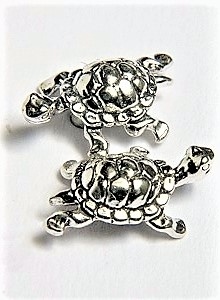 Ohrstecker, Silber, kleine Schildkröte, Southwest Art