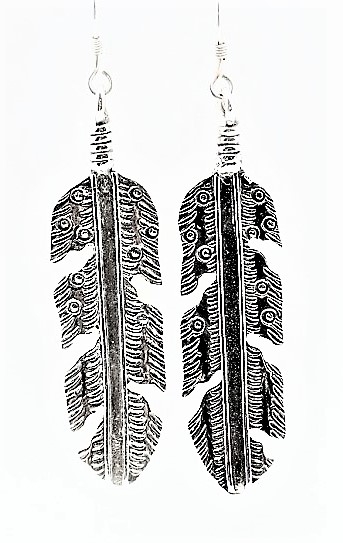 Ohrhnger, Silber, Sacred Feather, Navajo Art