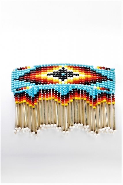 Haarspange, Glasperlen, Seet Bead Stichery, Navajo Art